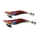 MASTERPRO Fishing Squid Jig 3.0 – “Ember Tiger” Color – Twin Pack Tackle Hooks - Bait Tackle Direct
