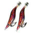 MASTERPRO Fishing Squid Jig 3.0 – “Ember Tiger” Color – Twin Pack Tackle Hooks - Bait Tackle Direct