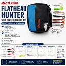 MasterPro Flathead Hunter Soft Plastic Wallet Kit  60 Soft Plastics • 20 Jigheads • Premium Wallet • Ready to Fish