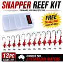 MASTERPRO Snapper Reef Fish Head Jighead Kit Twin Ring Offshore Soft Plastic Hooks