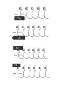 MASTERPRO Fishing Weedless Jighead Assortment – 23pcs (4 Weights) Hooks Tackle