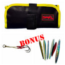 Fishing Jigging Lead Fish Bag BONUS +Jig assistant Hook +1x Lead Fish (Random) - Bait Tackle Direct