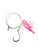 MASTERPRO 8pcs Sliding Skirt Fishing Rigs – Mixed Colours (2 rigs of each colour Skirt) with 4/0 Inline Circle Hook & 40lb Leader - Bait Tackle Direct