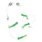 Masterpro New Design Daisy Chain Game Fishing Teaser – 4 x 18cm Green Lumo Squid with 2 Aerators