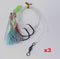 3 x 8/0 Chemically Sharpened Reef Catcher Blood Pilchard Flash Reef Rig Fishing Tackle - Bait Tackle Direct