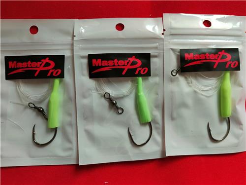 3 X Masterpro Reef & Snapper Running Fishing Rigs With Single Octopus 6/0 Hook - Bait Tackle Direct