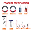 MASTERPRO® 94PC Snapper Rig Building Kit – Pre-Tied Rigs, Hooks, Pliers & FREE Tackle Bag