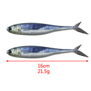 4pcs 2 sizes Natural shape Soft Plastic Mackerel Bonus 5pcs jig heads - Bait Tackle Direct