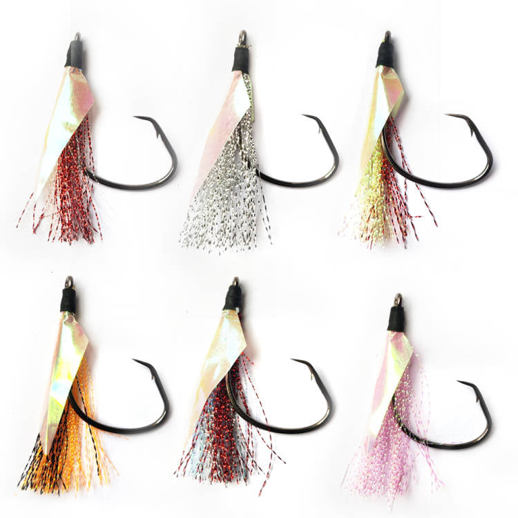 12pcs Reef DIY Sports Circle 8/0  Flasher Rigs 6 Colors - Bait Tackle Direct