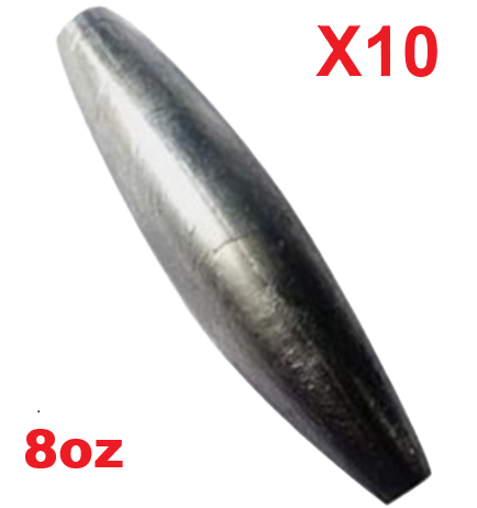 10pcs Barrel Sinkers 8oz