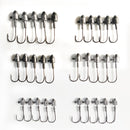 MasterPro Fishing Flathead Jig Head Kit – 30pcs Assorted Ball, Chisel & Round Heads for Soft Plastics Tackle Hooks - Bait Tackle Direct