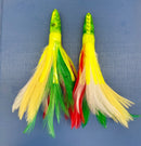 2pcs Tuna Trolling Lures Resin Head 15cm 35g Feather Flasher Fishing Lures - Bait Tackle Direct