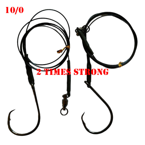 2pcs Double Strong Inline Octopus Circle 10/0  Shark Rig - Bait Tackle Direct