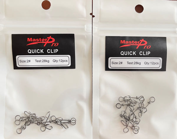 2 Packs Of 12Pcs Size 2# Quick Clips Fishing Tackle - Bait Tackle Direct