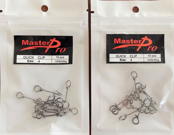 2 Packs Of 10Pcs Size 4# Quick Clips Fishing Tackle