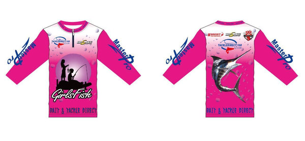 Ladies Short / Long Sleeve Fishing Shirts Pink Colour Fishing Tackle - Bait Tackle Direct