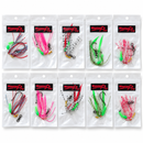 MasterPro 10pc Sliding Skirt Single Hook Snapper Rigs – 4/0, 5/0, 6/0 | 60lb Mono