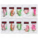 MasterPro 10pc Sliding Skirt Single Hook Snapper Rigs – 4/0, 5/0, 6/0 | 60lb Mono