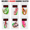 MasterPro Sliding Skirt Single Hook Rigs 10pcs | 4/0 5/0 6/0 | 60lb Line | Lumo Beads | Sliding Skirt | Aussie Saltwater Snapper Rig