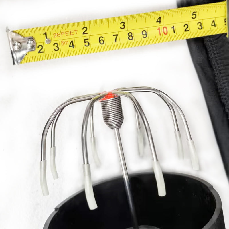 MasterPro EGI Telescopic Squid Gaff 15ft (4.5m) | 8-Section Extendable Pole with Large Head | Compact Folding Gaff for Squid & EGI Fishing – Designed for Australian Waters