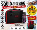 MASTERPRO Squid Jig Storage Bag – Holds 20 Egi Jigs + BONUS Squid Scent