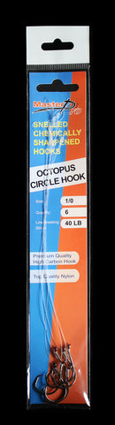 30 Packs 180 of Masterpro Pre-Tied/Snelled Octopus Circle Mixed Hooks Fishing Tackle - Bait Tackle Direct