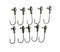 10 Size , 1/16 Jig Head Chemically Sharpened Hook Fishing Tackle - Bait Tackle Direct