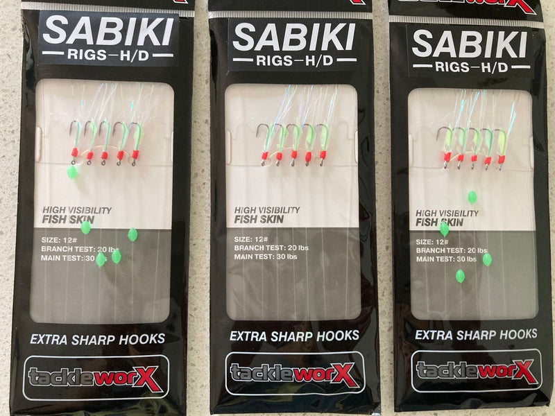 3 Packs 10#/ 12# Sabiki Bait Rigs Fishing Tackle