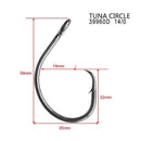 20 X Chemically Sharpened Tuna Circle Hooks Size 14/0 - Bait Tackle Direct
