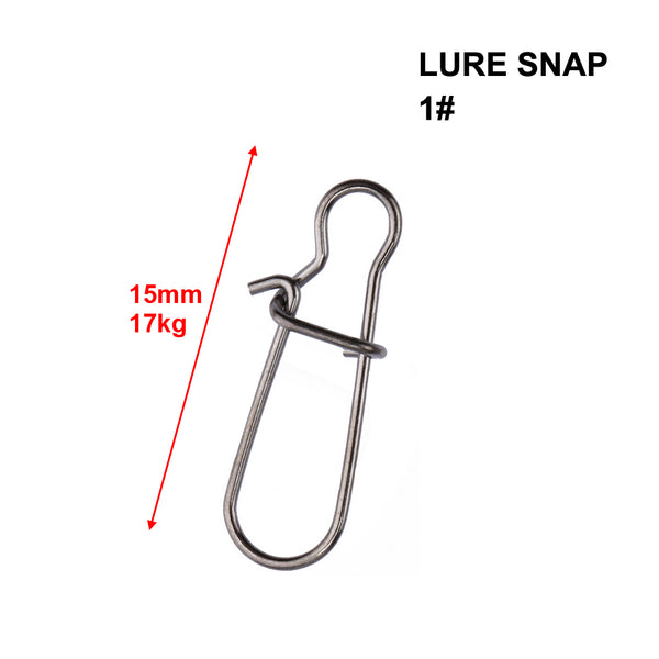 Lure Snap 1# 80pcs 15mm 17kg - Bait Tackle Direct