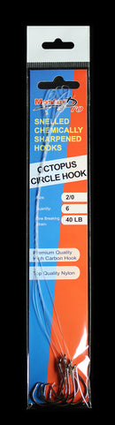 30 Packs 180 of Masterpro Pre-Tied/Snelled Octopus Circle Mixed Hooks Fishing Tackle - Bait Tackle Direct