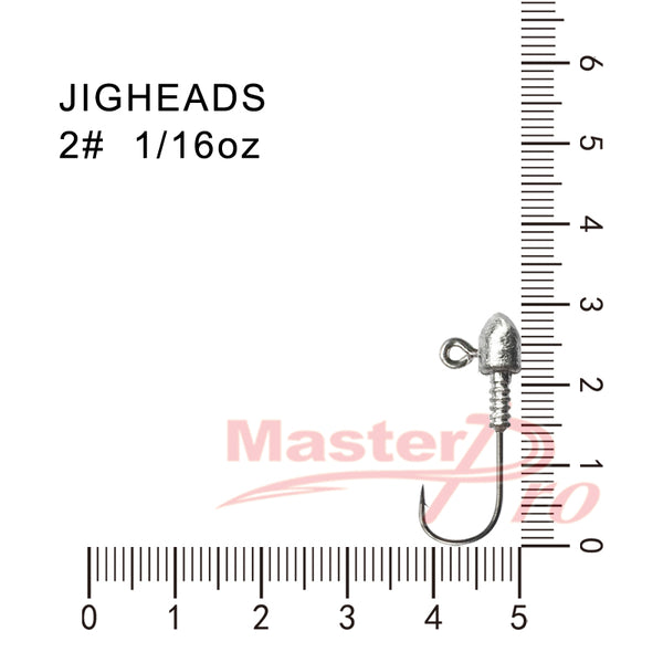 20 Size 2#, 1/16 OZ Jig Heads High Chemically Sharpened Hooks Fishing Tackle - Bait Tackle Direct