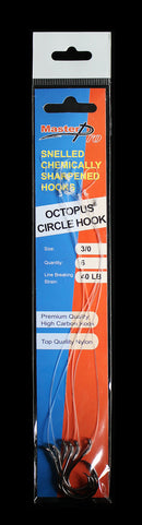 30 Packs 180 of Masterpro Pre-Tied/Snelled Octopus Circle Mixed Hooks Fishing Tackle - Bait Tackle Direct