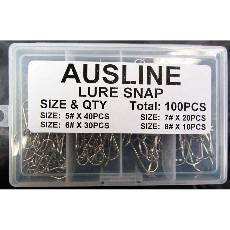 100 X Fishing Lure Snap in 4 Sizes For All fishing needs, Fishing Tackle Special - Bait Tackle Direct