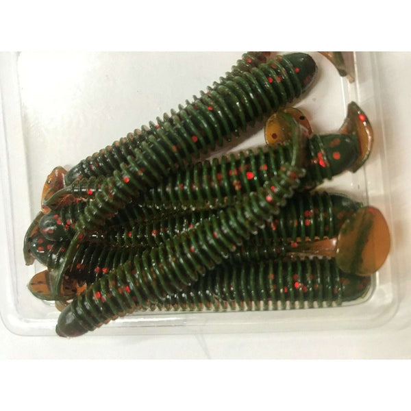 24x Fishing Soft Plastic Paddle Tail Grub 75mm On 3 Colour Scented Fishing Lure - Bait Tackle Direct