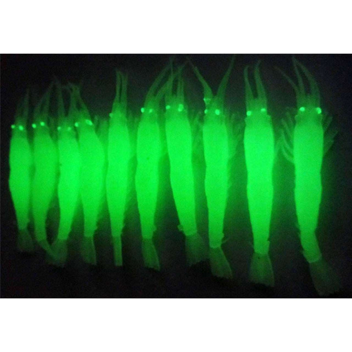 10 x Soft Plastic Large Lumo Prawn Shrimp Yabbie Lure 85mm Fishing Tackle