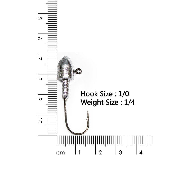 20X1/0,1/4OZ  Jig Heads High Quality Chemically Sharpened Hook Fishing Tackle - Bait Tackle Direct
