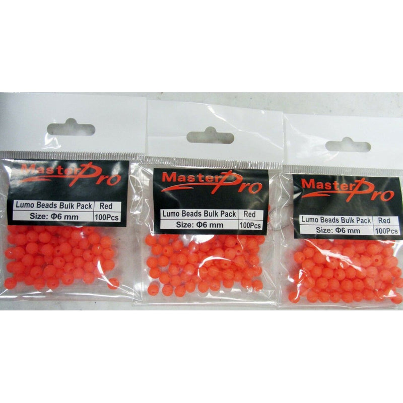 300 x Lumo Soft Beads Red Round Size Dia 6mm Fishing Tackle
