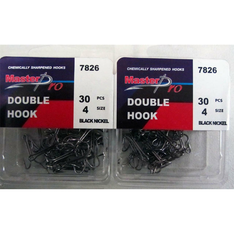 60 x Quality Chemically Sharpened Fishing Double Hooks 4