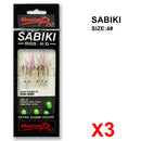 3 Packs 4# 6# 8# Sabiki Bait Rigs Fishing Tackle