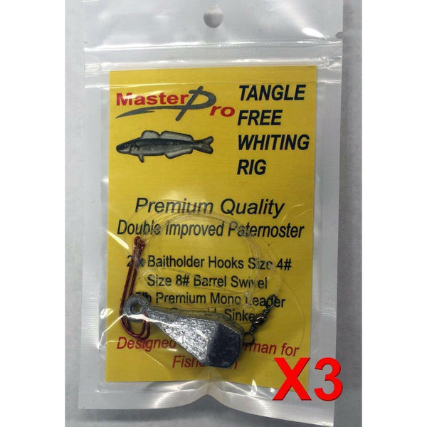 3X Custom Designed Tangle Free Whiting Rigs Fishing Tackle