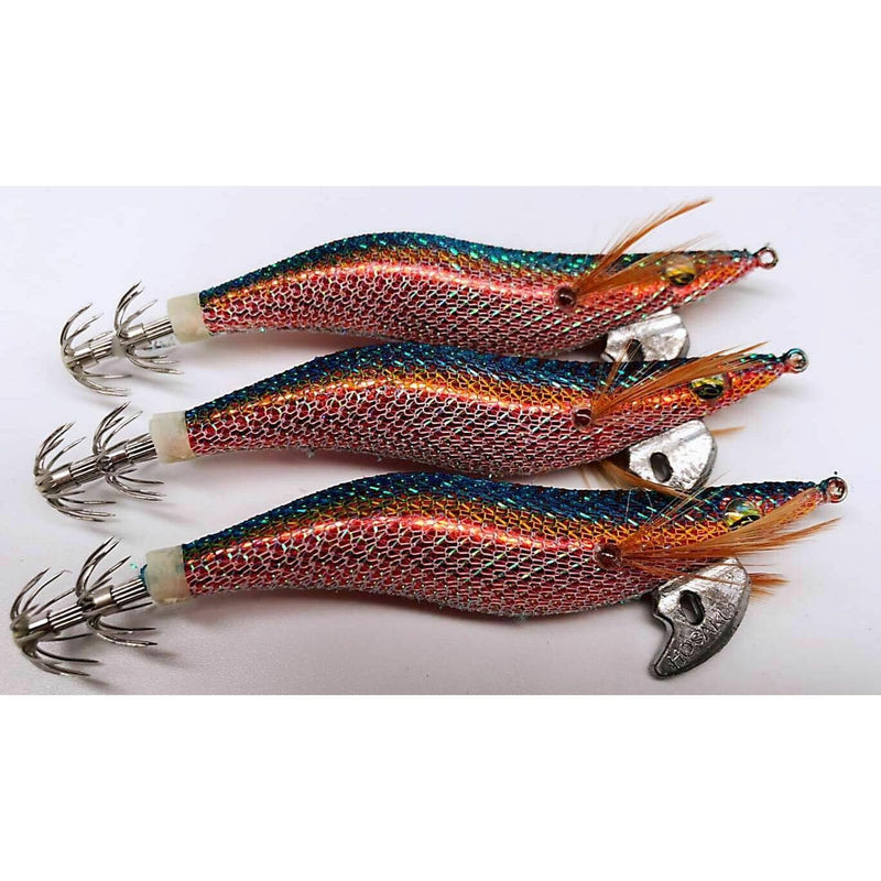 3 X Fishing Squid Jig In Various Sizes New Colour 157 Tackle Lure Special - Bait Tackle Direct