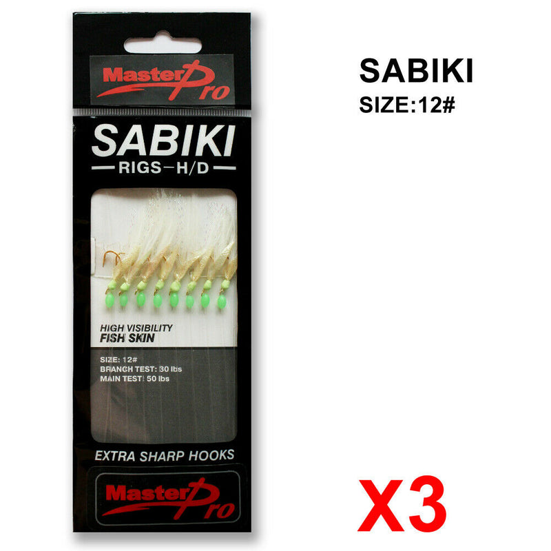 3 Packs 8# -16# Sabiki Bait Rigs Fishing Tackle