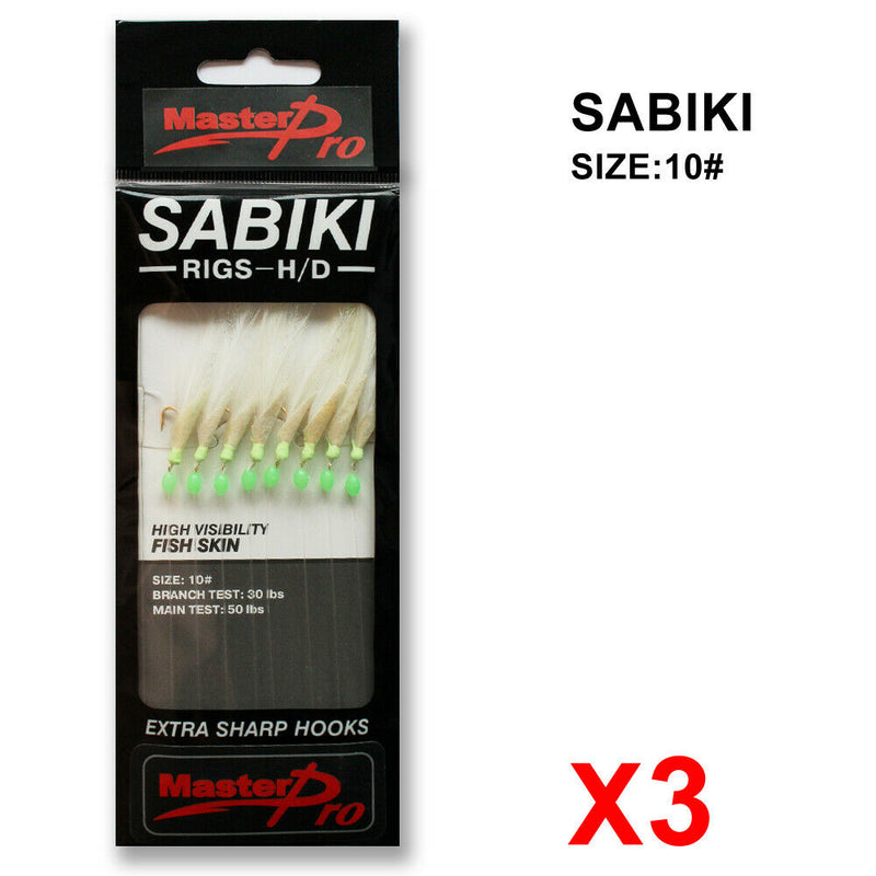 3 Packs 8# -16# Sabiki Bait Rigs Fishing Tackle