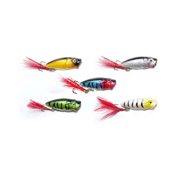 5 X Small Size Popper Lures For Estuary Fishing Tackle