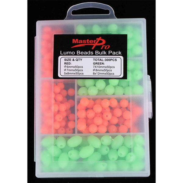 300 x Soft Lumo Glow Beads Bulk Multi Pack, Bouns Tackle Box Fishing Tackle - Bait Tackle Direct