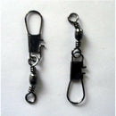 50 x High Quality Fishing Barrel Swivels+InterlockSnap Size 10