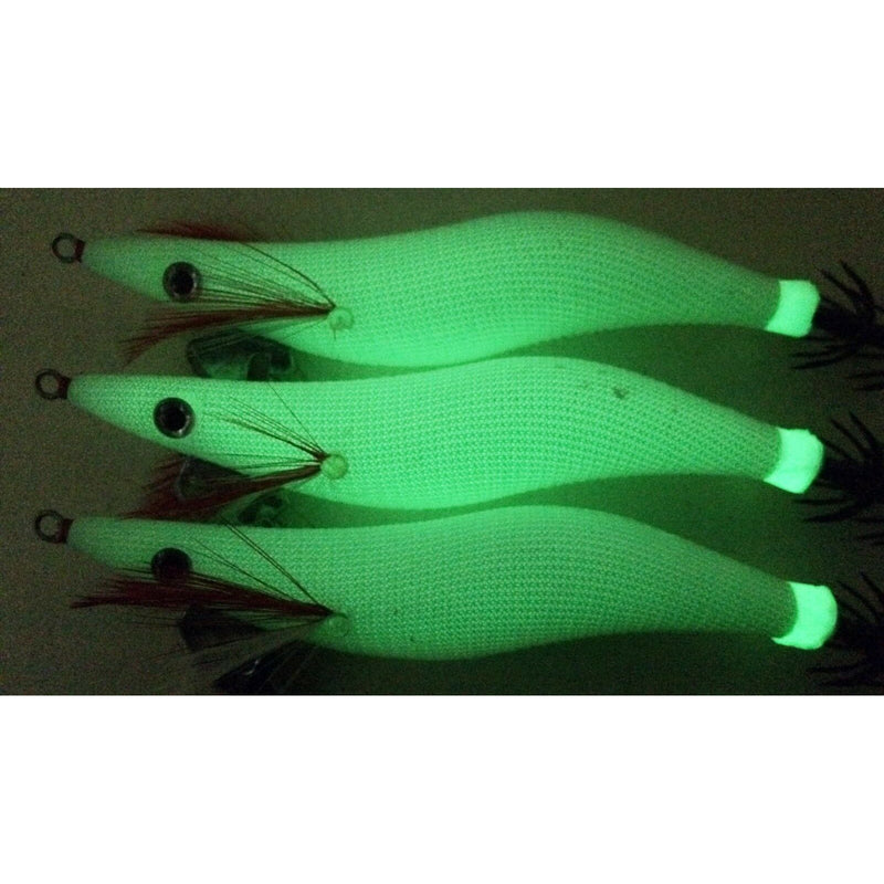 3 X Fishing Squid Jig In Various Sizes Plain White Colour Tackle Lure Special - Bait Tackle Direct