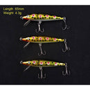 3 X Premium Quality 6.5cm 4.3g Minnow Fishing Lure With Spotty Pattern, Tackle - Bait Tackle Direct