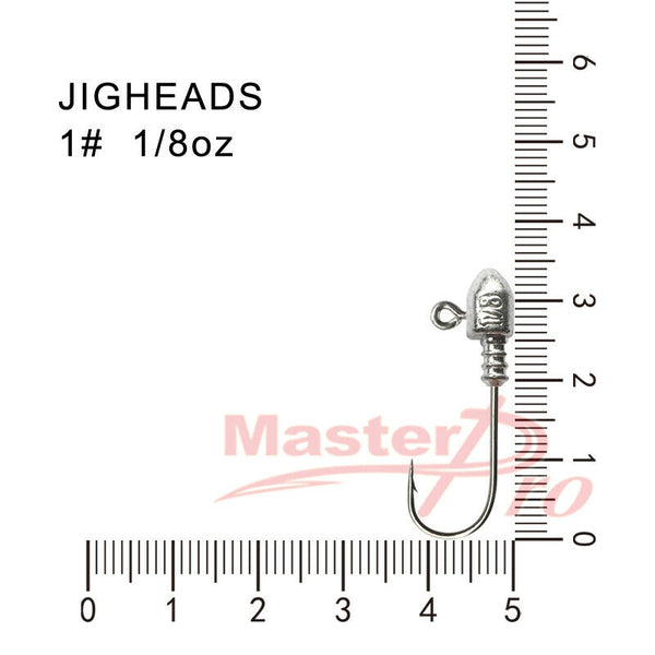 20  Size 1#,  1/8OZ  Jig Heads  High Chemically Sharpened Hooks Fishing Tackle - Bait Tackle Direct